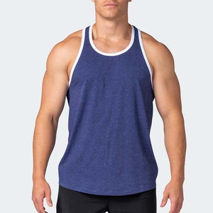 Camiseta sin Mangas para Hombre, Transpirable, de Secado Rápido, Nuevo Diseño, Última Llegada, Ropa Deportiva, Alta Elasticidad/Poliéster, para Venta en Línea, MOQ Bajo - Product Image 1