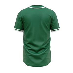 Camiseta Deportiva Transpirable Verde Esmeralda para Hombre, Ropa Deportiva, Camiseta de Alto Rendimiento de Secado Rápido con Botones Completos - Product Image 2
