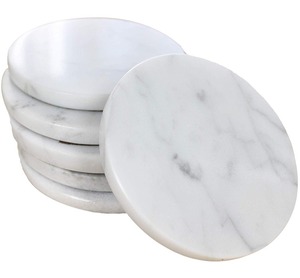 Top Quality Marble <b>Coaster</b> Set with Natural Stone Heat Resistant Coffee Cup and Wine <b>Glass</b> Mats Available At Best Price - Product Image 5