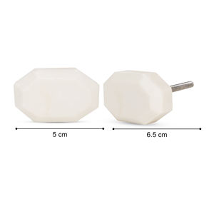 Shubham Handmade <b>White</b> Top Luxurious Drawer <b>Knobs</b> for Kitchen Cabinet Hardware <b>Door</b> Pulls Decorative Dresser Elegant - Product Image 4