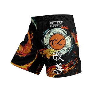 Pantalones cortos de MMA para hombre, con estampado, cintura elástica, para entrenamiento en gimnasio, kickboxing, ligeros, de secado rápido, coloridos, para artes marciales mixtas. - Product Image 6