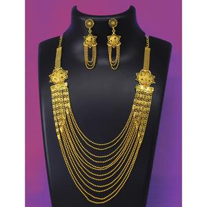 Necklace With Earrings <b>Jewellery</b> <b>Set</b> Goldplated Pure Brass High Quality Uae Dubai Necklace Design Necklace <b>Jewellery</b> <b>Set</b> - Product Image 5