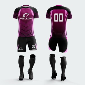 Professional Manufacturer Adult Soccer Uniform Set Anti-Bacterial Jersey and Shorts with Front Custom Logo Design Soccer Wear - Product Image 2
