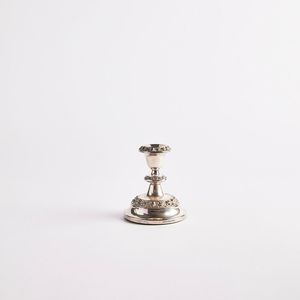 Ornate <b>Silver</b> Candle Holder Vintage Taper <b>Candlestick</b> Decorative Table Accent Regal Splendor - Product Image 1