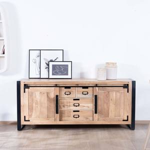 Buffet de salle à manger industriel Vandana Autumn Craft en métal et bois, 190 cm, Montréal - Product Image 1