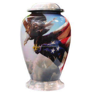 Urnas de cremación para adultos de latón con diseño de árboles hermosos y de alta calidad con urnas funerarias de Metal con acabado de esmalte gris para cenizas humanas - Product Image 4