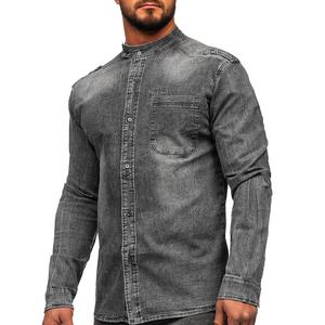 Veste zippée délavée à l'acide multi-poches de haute qualité Veste en jean personnalisée Vestes de moto d'été - Product Image 4