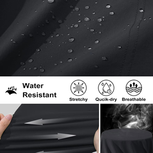 Pantalones Cortos de Senderismo para Hombre de Primera Calidad, Tejido Elástico y Transpirable, MOQ Bajo, Proveedor Mayorista, Pantalones Cortos Negros para Hombre - Product Image 3