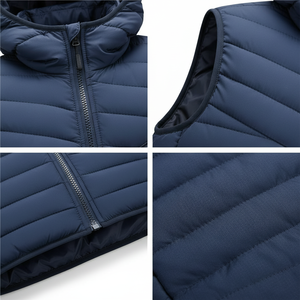 Chalecos Acolchados Personalizados de Alta Calidad para Hombre, Chaquetas de Burbuja con Mangas Cortas y Colores Personalizados, Servicio OEM - Product Image 5