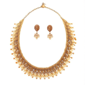 Jewelemarket มรดกทางวัฒนธรรมหิน Pearl Pearl Choker Pearl สร้อยคอเลียนแบบเครื่องประดับชั้นดีสำหรับ Occasions-10575408PGR เจ้าสาว - Product Image 2