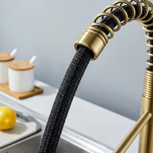 Rubinetto Industriale Lucidato con 1 Maniglia, 1 Foro, 3 Fori, con Doccetta Estraibile, per Cucina, Stile Rustico, Utilità, Camper, Cucina Wet B - Product Image 6