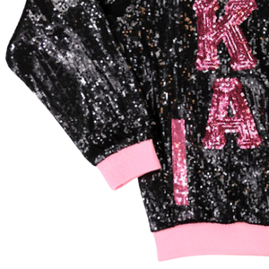 Luxury <b>Sequin</b> Varsity <b>Jacket</b> for Men Custom Greek Letter Embroidery Bomber <b>Jacket</b> Fashion Outerwear - Product Image 4