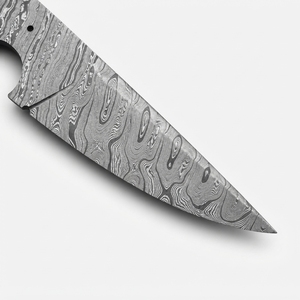 Lame de couteau en acier Damas faite à la main, pleine longueur, pour le dépecage et la chasse, fourniture pour la fabrication de couteaux DIY, vente en gros, directement du fabricant - Product Image 4