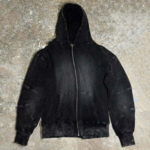 เสื้อฮู้ดดี้วาฟเฟิลทรงโอเวอร์ไซส์สุดฮิตสำหรับผู้ชาย ผ้าฝ้าย 100% โลโก้ด้านหน้า ทรงหลวม สวมใส่ง่าย เสื้อสเวตเชิ้ตคุณภาพสูง - Product Image 1