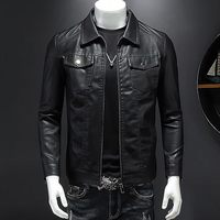 Veste de moto pour homme en cuir véritable écologique, sur mesure OEM, col montant, logo frontal, fermeture éclair, 140g, fabriquée à la main