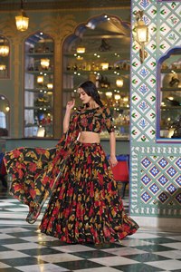 Trendy Digital Print Lehenga Choli with Contrast Dupatta for Stylish Womens Fashion Wear at Best Wholesale Prices - Product Image 2