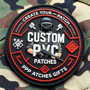 Patchs 3D en PVC personnalisés en gros, logo en caoutchouc souple, imperméables, à coudre avec épingle de sécurité, imprimés en sérigraphie, patch moral classique lumineux - Product Image 2