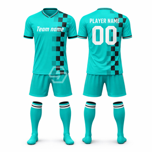 Maillot de football personnalisé imprimé, col en V, manches courtes, numéros d'équipe, motif, 100% polyester, respirant, séchage rapide, adulte unisexe, équipe - Product Image 3