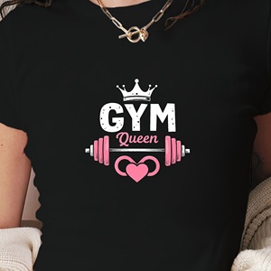 เสื้อยืดสั้นแฟชั่นยิมควีนผู้หญิง - Product Image 3