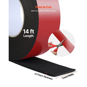 Ruban en mousse de matériaux d'isolation thermique pour tuyaux auto-adhésifs de 14 pieds x 2 pouces - Product Image 5