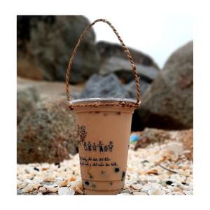 Best Seller Handmade Seagrass Cup Holder For Takeaway <b>Coffee</b> Cups Reusable Drink Carrier Accessory For Beverage Brands Wholesale - Product Image 4
