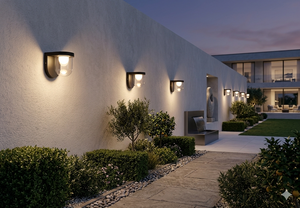Lampe murale extérieure moderne LED en alliage d'aluminium, cylindre en verre trempé, 2700K blanc chaud, étanche, éclairage de jardin - Product Image 3
