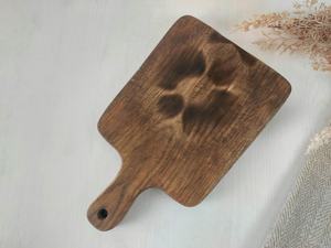 Tabla de cortar de madera vintage hecha a mano, tabla de decoración rústica de madera maciza con asa para decoración de interiores de cocina. - Product Image 3