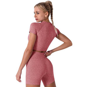 ชุดโยคะสำหรับผู้หญิงขายส่ง ชุดออกกำลังกาย เสื้อผ้ากีฬาคุณภาพพรีเมียม เสื้อชั้นในกีฬาและกางเกงเลกกิ้ง ชุดออกกำลังกายสำหรับการฝึกซ้อม - Product Image 5