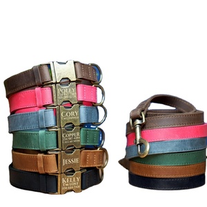 Leather Dog <b>Collar</b> and Leash Set, Personalized Dog <b>Collar</b>, Custom <b>Pet</b> <b>Collar</b> Leash Set, Boy Dog <b>Collar</b> Girl, Leather Dog Leash w - Product Image 1