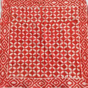 Foulard carré ethnique en coton fait main, imprimé à la main, motif floral, ensemble cravate et bandeau, doux pour la peau, cadeau d'été, Saint-Valentin - Product Image 1