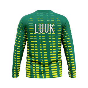 Chemise de loisirs pour homme à manches longues et col rond, personnalisée, imprimée par sublimation, séchage rapide, avec motif de lettres audacieuses, maillots de compression LUUk - Product Image 3
