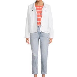 Women cropped denim Jacket casual fashion Long Sleeve denim Jacket ladies <b>Button</b> Down <b>Jeans</b> Jacket - Product Image 4