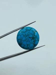 Pierre naturelle bleue, pierre de bijoux ronde classique, 20 mm, 23,90 CTS, fabrication de bijoux sur mesure à prix de gros - Product Image 5