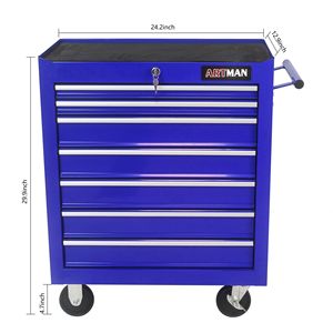 Carrello Portautensili Blu Multifunzionale a 7 Cassetti con Ruote, Soluzione Pratica per lo Stoccaggio - Product Image 5