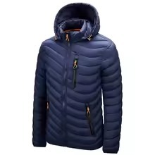 Cheap Outdoor Men's Winter <b>Padding</b> <b>Coat</b> Solid Color Slim Down Cotton Quilted Jacket <b>Waterproof</b> Windproof Thick Formal - Product Image 5