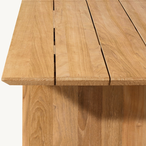 Mesa rectangular para cenar al aire libre, como junto a la piscina o en un restaurante al aire libre, de estilo moderno. - Product Image 4