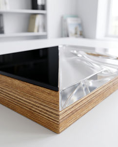 Premium Square Acrylic Crystal Award with Wooden Base Custom Offset Printed Recognition <b>Trophy</b> Recyclable Durable - Product Image 6