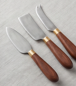 <b>Cheese</b> <b>Knife</b> <b>Set</b> Stainless Steel Blade With Wooden Handle Durable <b>Cheese</b> Tools For Kitchen Use Dining And Restaurant Use - Product Image 4