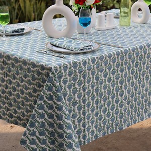 Custom Size Elegant Indian Print <b>Tablecloth</b> Ethnic Design Printed Rectangular Table Cloth <b>Rectangle</b> - Product Image 2