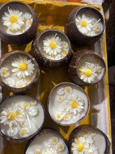 Bougie en Coque de Noix de Coco Écologique de Haute Qualité, Cire de Soja Pure, Aromathérapie, Décoration d'Intérieur, Meilleure Vente, Fourniture en Gros pour l'Exportation - Product Image 6