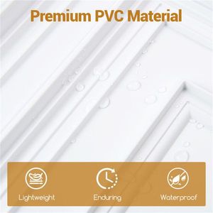 24\" X 24\" PVC Drop <b>Ceiling</b> Tiles 12-Pack Waterproof 3D Textured Panels for Home or Office - Product Image 4