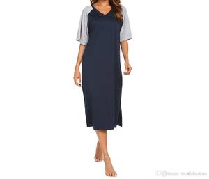 Camisones de Verano Tejidos ODM al por Mayor, Camiseta de Dormir para Mujer, 100% Algodón, Estampado Digital - Product Image 5