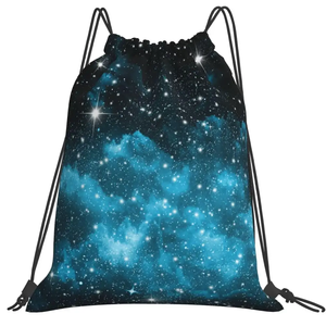 Mermaid Scale Polyester <b>Drawstring</b> <b>Backpack</b> With Sublimation Print Lightweight String Sports Bag For Fitness Travel And School - Product Image 6