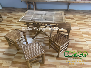 Mesa y Sillas de Bambú – Conjuntos Personalizados y Piezas Individuales para Hogar, Cafetería, Resort y Jardín Eco2go Vietnam - Product Image 3