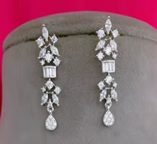 Conjunto de collar de circón brillante elegante de alta calidad de lujo con pendientes para fiesta de compromiso de boda para mujer - Product Image 2