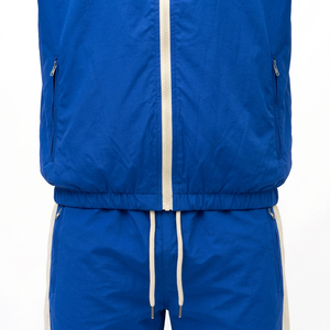 Chándal Deportivo para Hombre en Azul y Blanco con Bloques de Color, Cierre Completo, Corte Regular, Transpirable, de Poliéster, para Invierno, Estilo Urbano, Ligero - Product Image 5