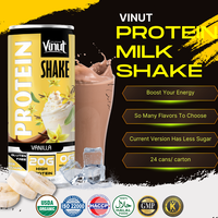 Milk Shake protéiné 330ml 11.1 floz boisson 24 bouteilles carton bouteille en PET sans sucre 20 g de protéines OEM ODM sans marque privée