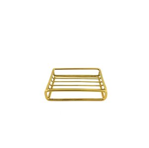 Porte-savon en laiton écologique fait main, finition dorée, bol de service sur piédestal pour la décoration intérieure et les accessoires de salle de bain - Product Image 1