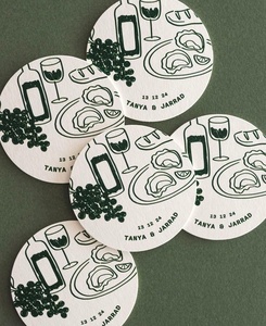 Eco Friendly Biodegradable Handmade Fabric Round Coffee <b>Coasters</b> Customized Logo Printing Options Tea Shops Cafes Use Party - Product Image 1