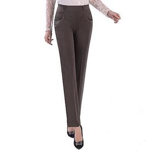 Pantalon en coton à taille haute pour femme Durable Respirant Fashion-Forward Coupe droite Automne Hiver Wear-Vente en gros - Product Image 2